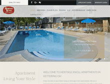 Tablet Screenshot of heritageknoll-apts.com